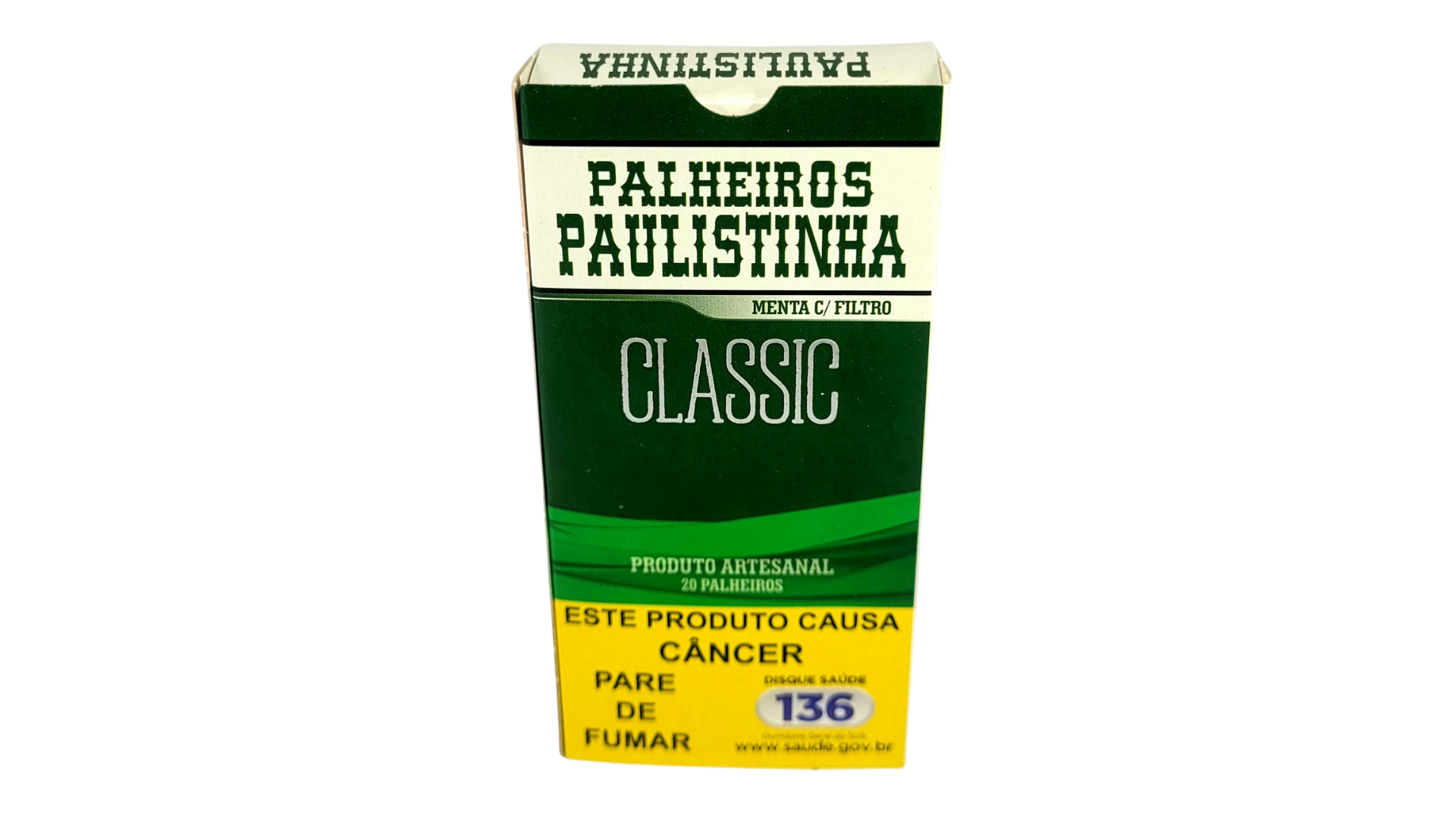 Cigarro de Palha Paulistinha Menta SF Classic
